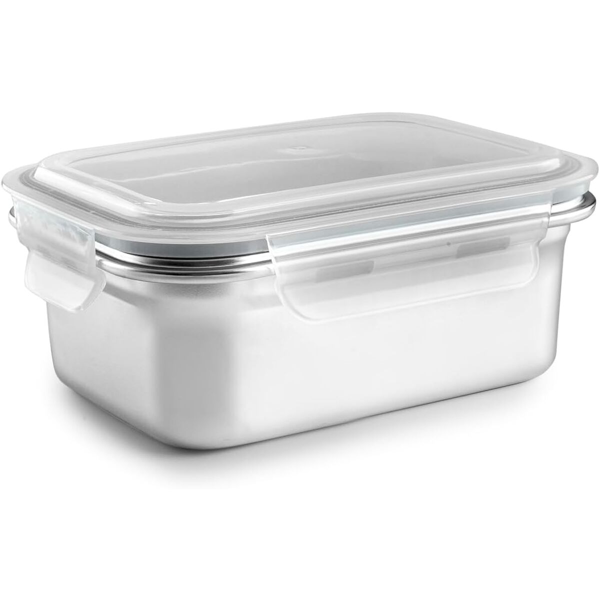 Lunchlåda Ibili 669308 Silvrig Rostfritt stål Rektangulär 800 ml