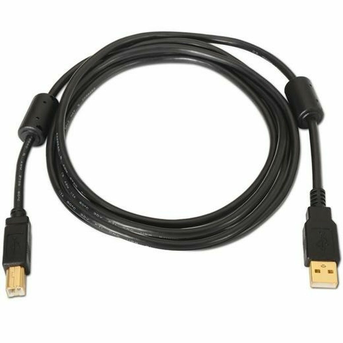 USB A till USB B Kabel Aisens A101-0011 Svart 5 m
