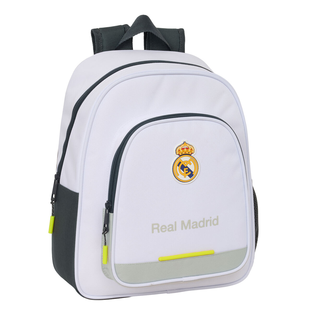 Skolryggsäck Real Madrid C.F. Vit 28 x 34 x 10 cm