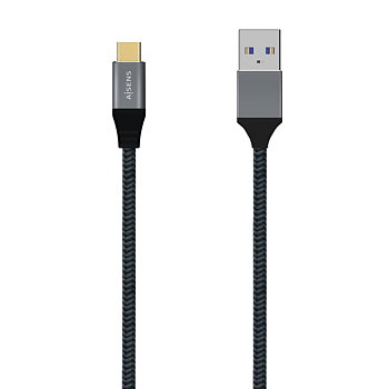 USB A till USB-C Kabel Aisens A107-0633 Grå 2 m