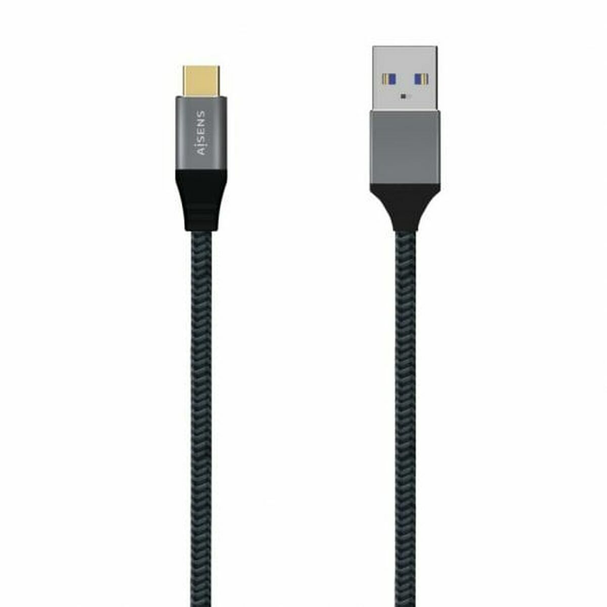 USB A till USB-C Kabel Aisens A107-0633 Grå 2 m