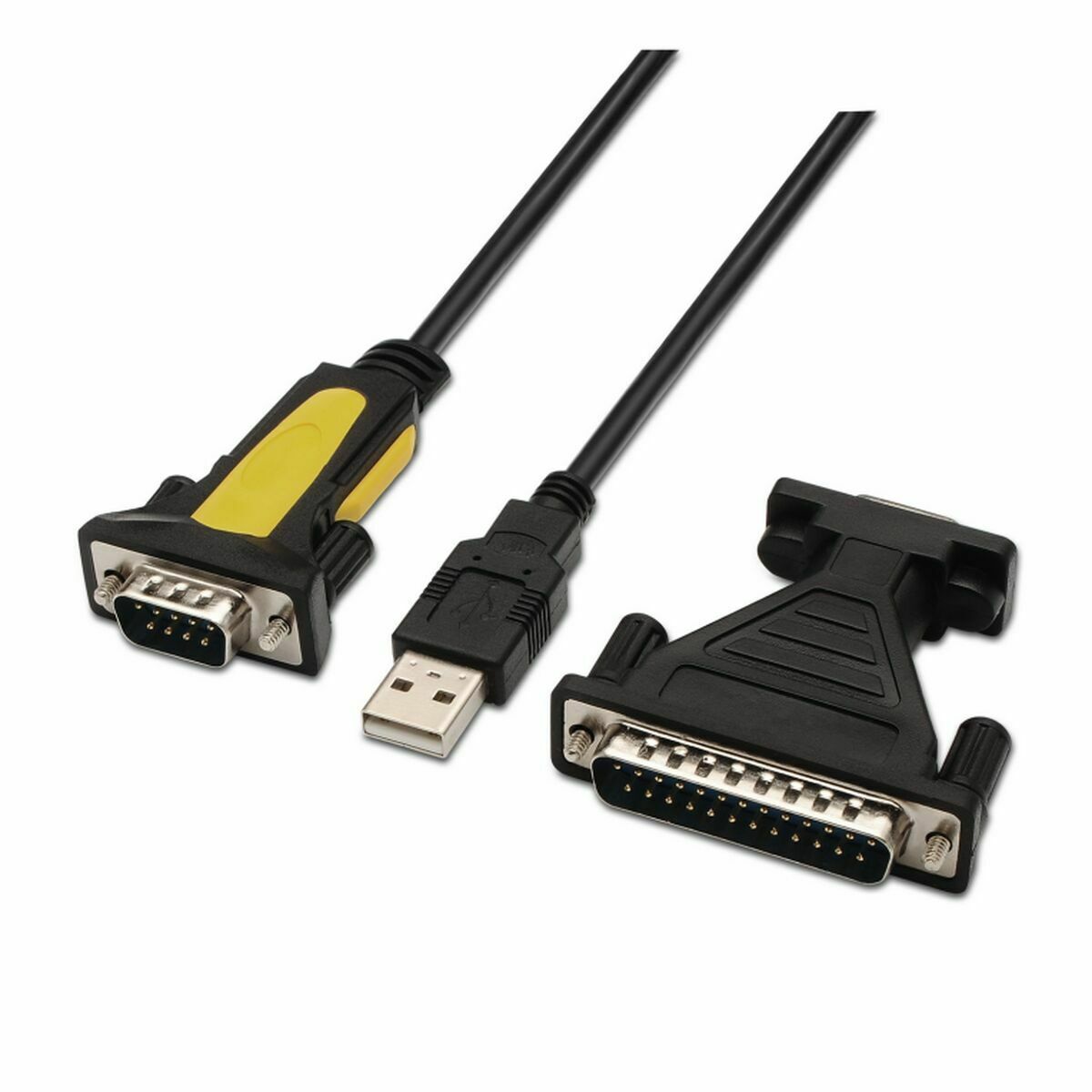 Data-/laddningskabel med USB Aisens A104-0039 1,8 m Svart - 2
