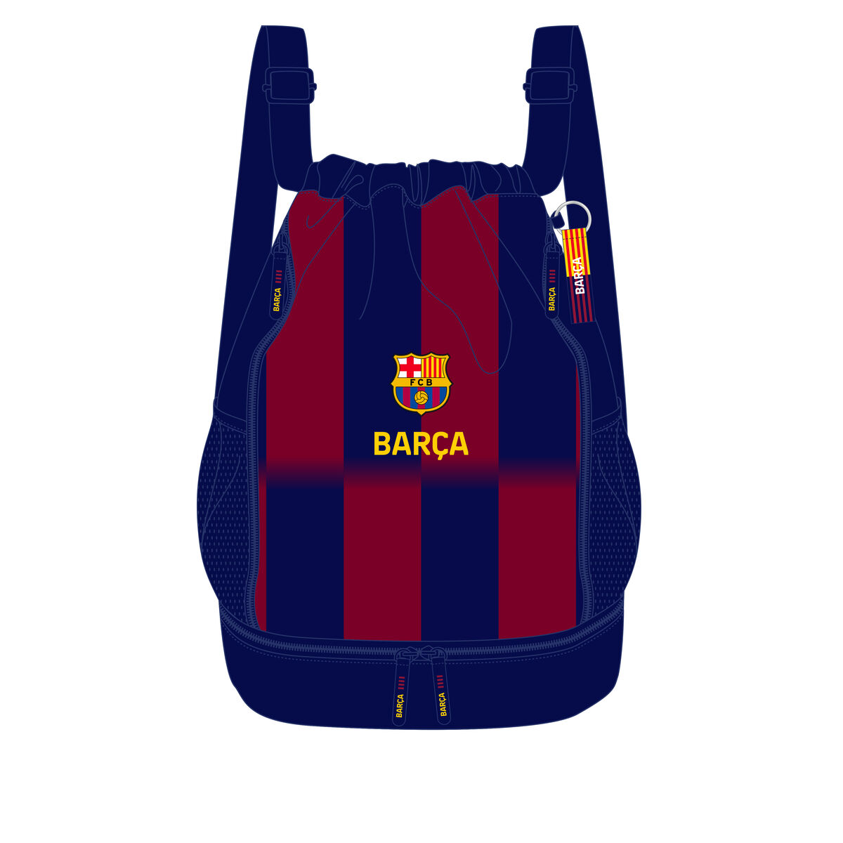 Skolryggsäck F.C. Barcelona Blå Rödbrun 35 x 40 x 1 cm
