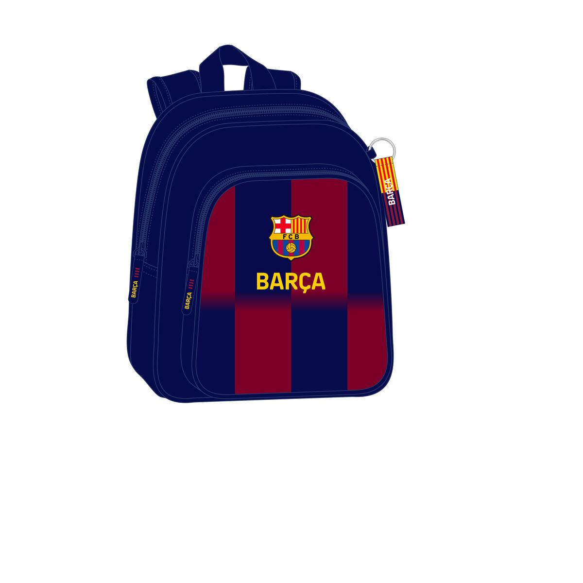Skolryggsäck F.C. Barcelona Blå Rödbrun 27 x 33 x 10 cm