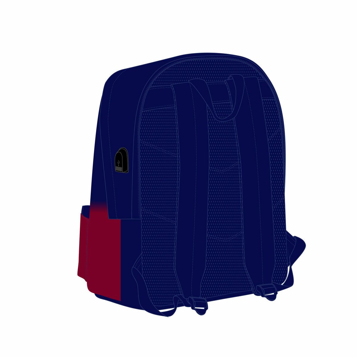 Skolryggsäck F.C. Barcelona Blå Rödbrun 31 x 44 x 18 cm - 2