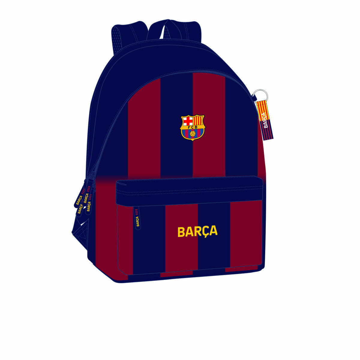 Skolryggsäck F.C. Barcelona Blå Rödbrun 31 x 44 x 18 cm