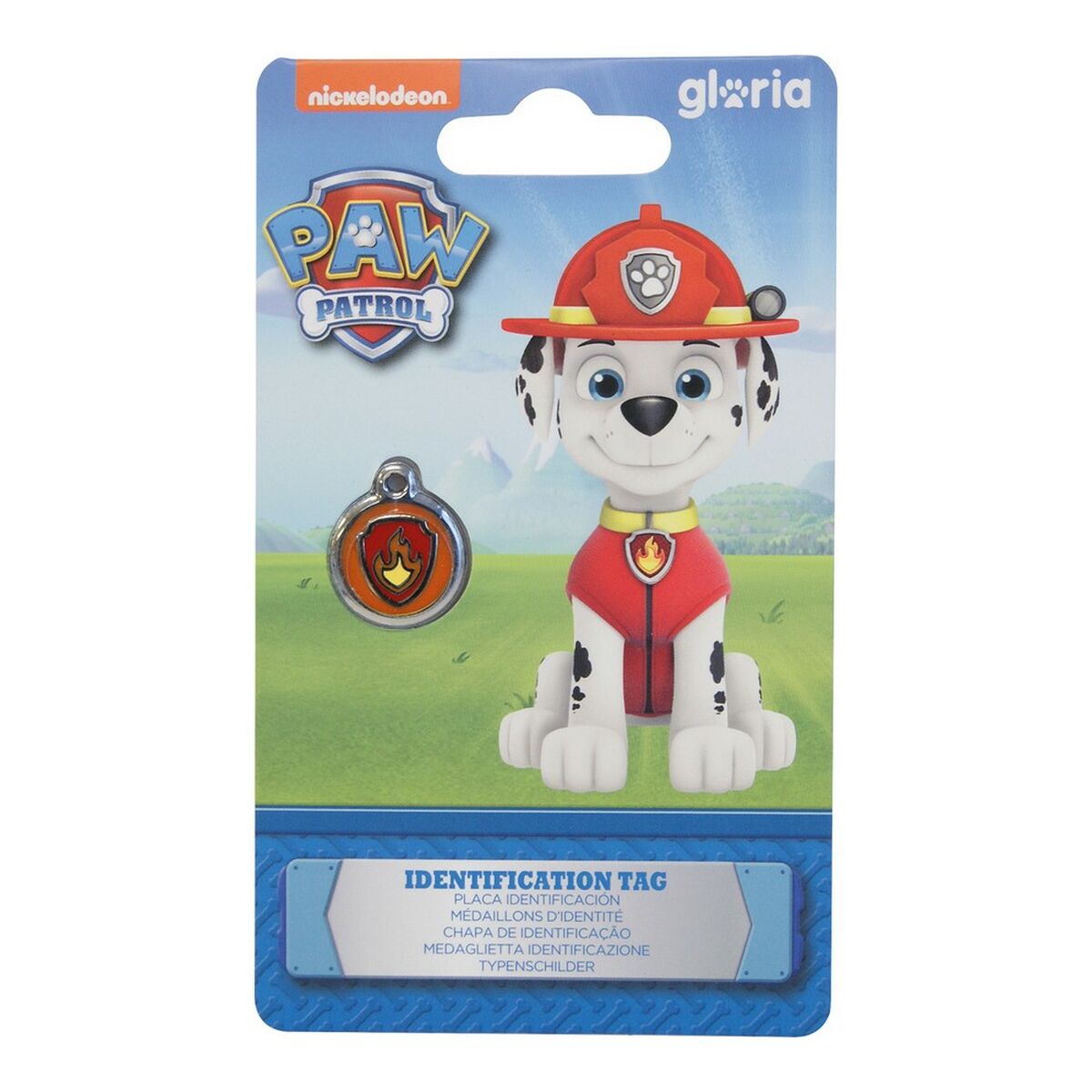 Identifikationsbricka för halsband The Paw Patrol Marshall Storlek S