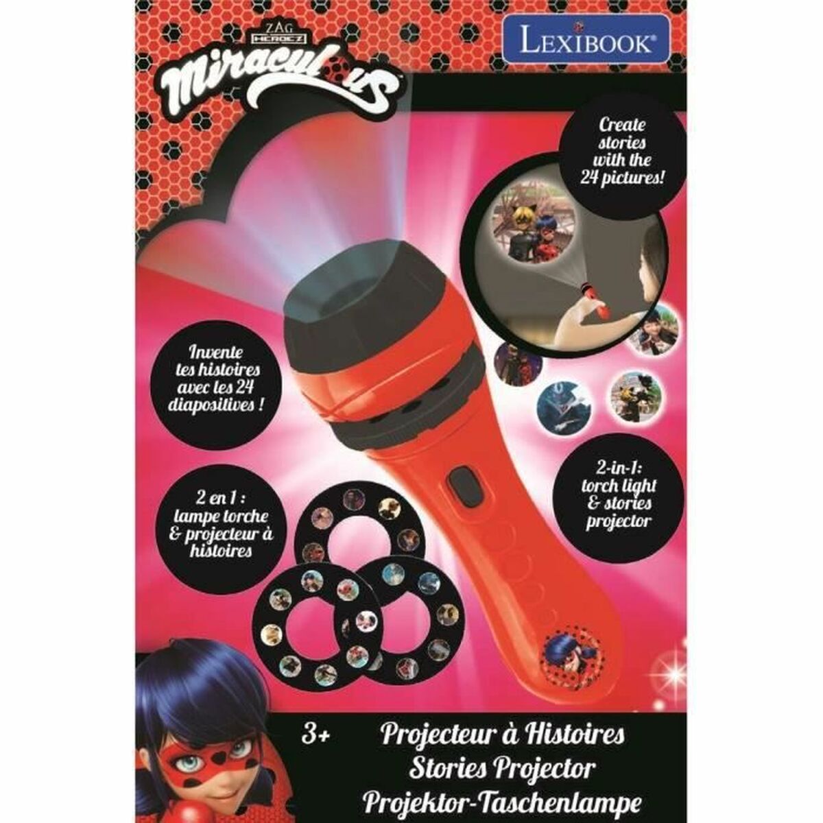 Ficklampa Lexibook Miraculous Projektor Sagoberättare