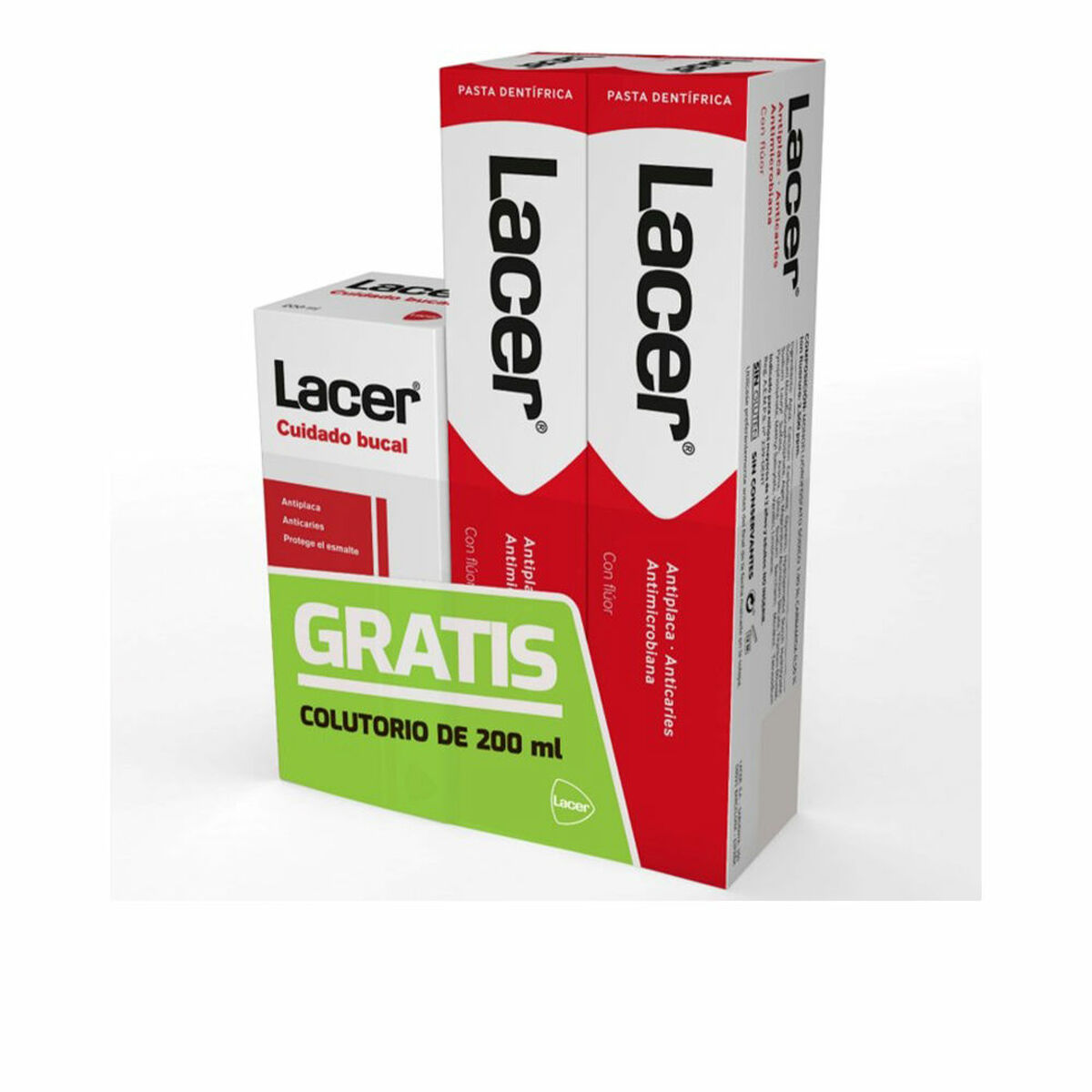 Tandkräm Complete Action Lacer Pasta Dentífrica 200 ml 2 x 125 ml (3 Delar)