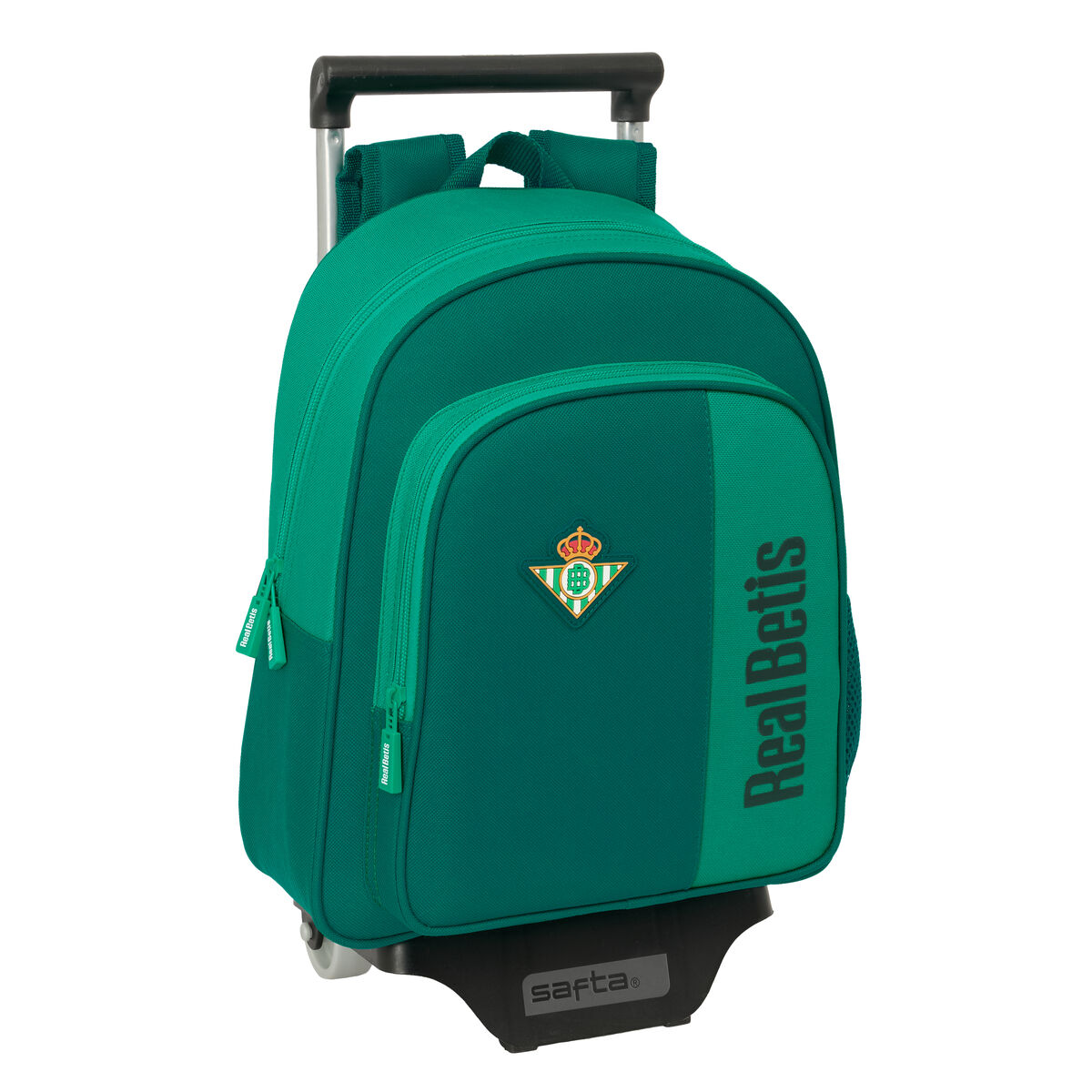 Skolväska med hjul Real Betis Balompié Grön 28 x 34 x 10 cm