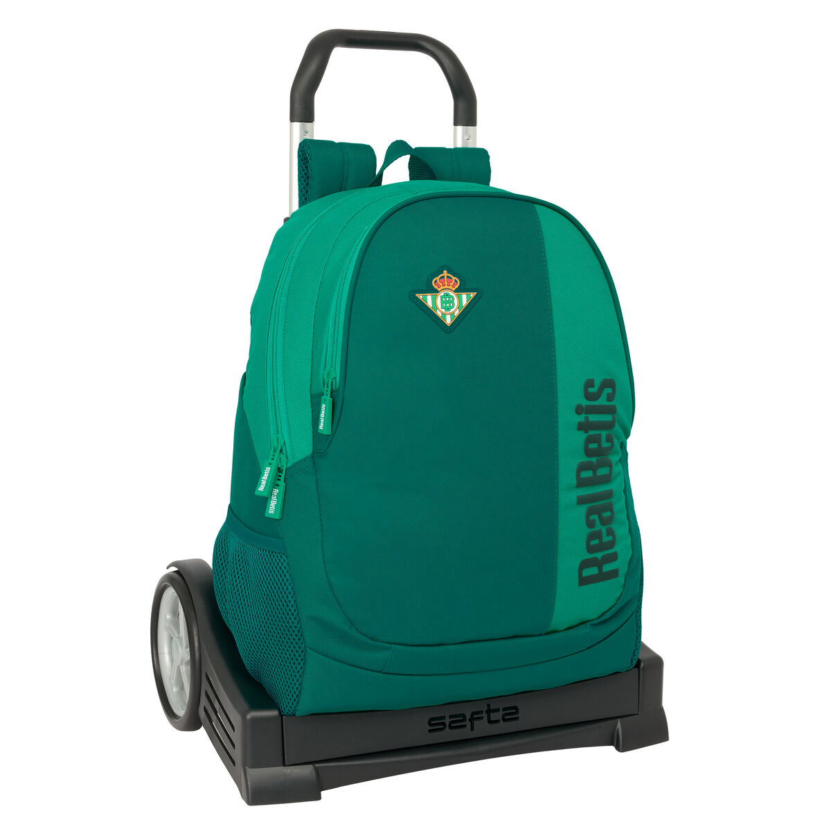 Skolväska med hjul Real Betis Balompié Grön 32 x 43 x 14 cm
