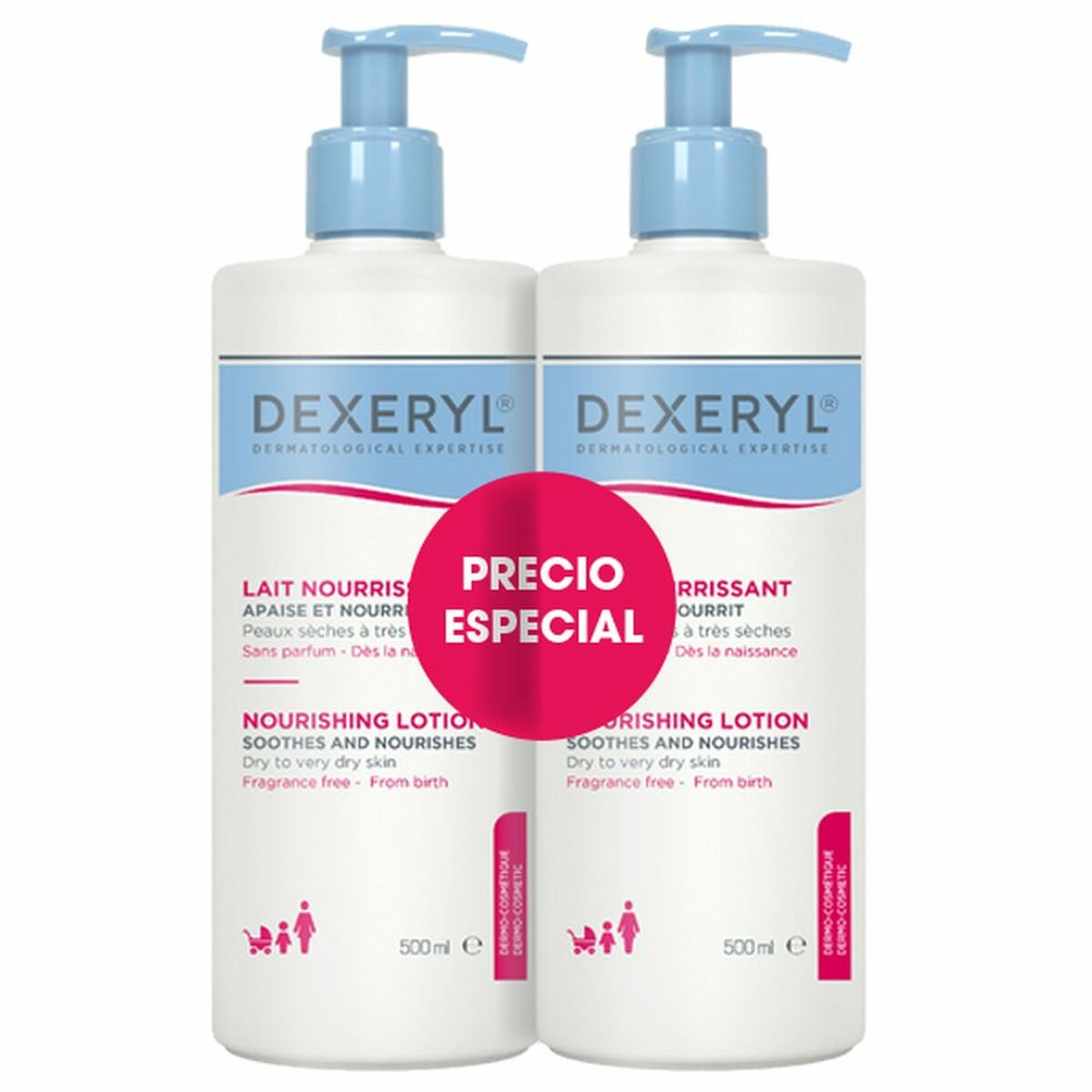 Kosmetikset Damer Dexeryl LOCIÓN NUTRITIVA 500 ml
