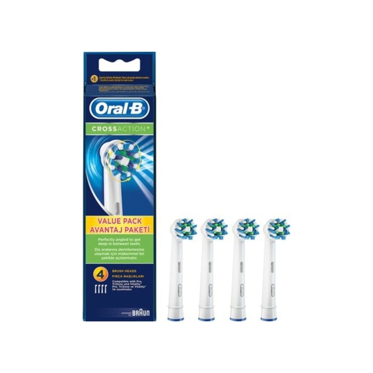 Tandborsthuvud Oral-B 80338435 Vit 4 antal