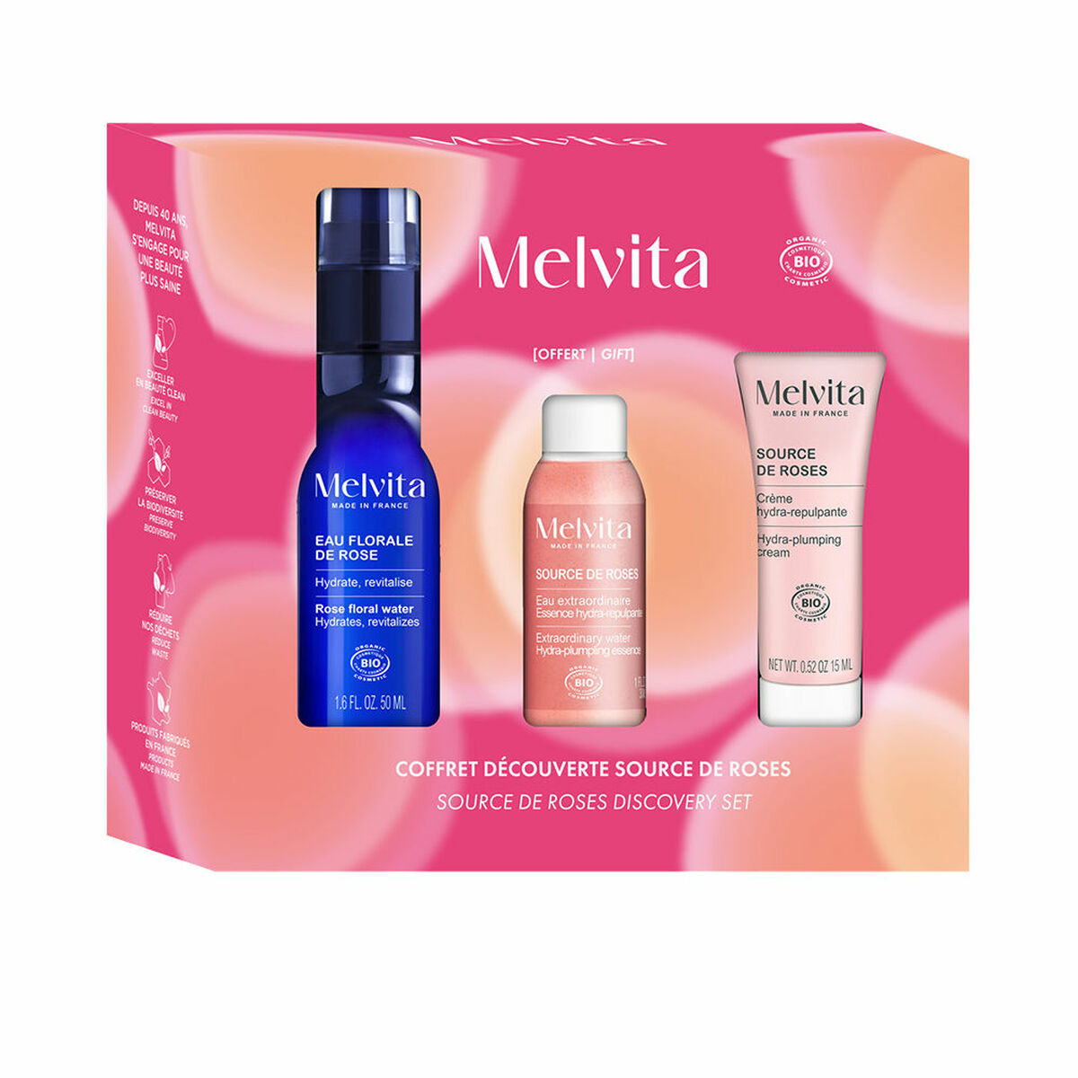 Unisex skönhetsset Melvita EAU DE FLEURS 3 Delar
