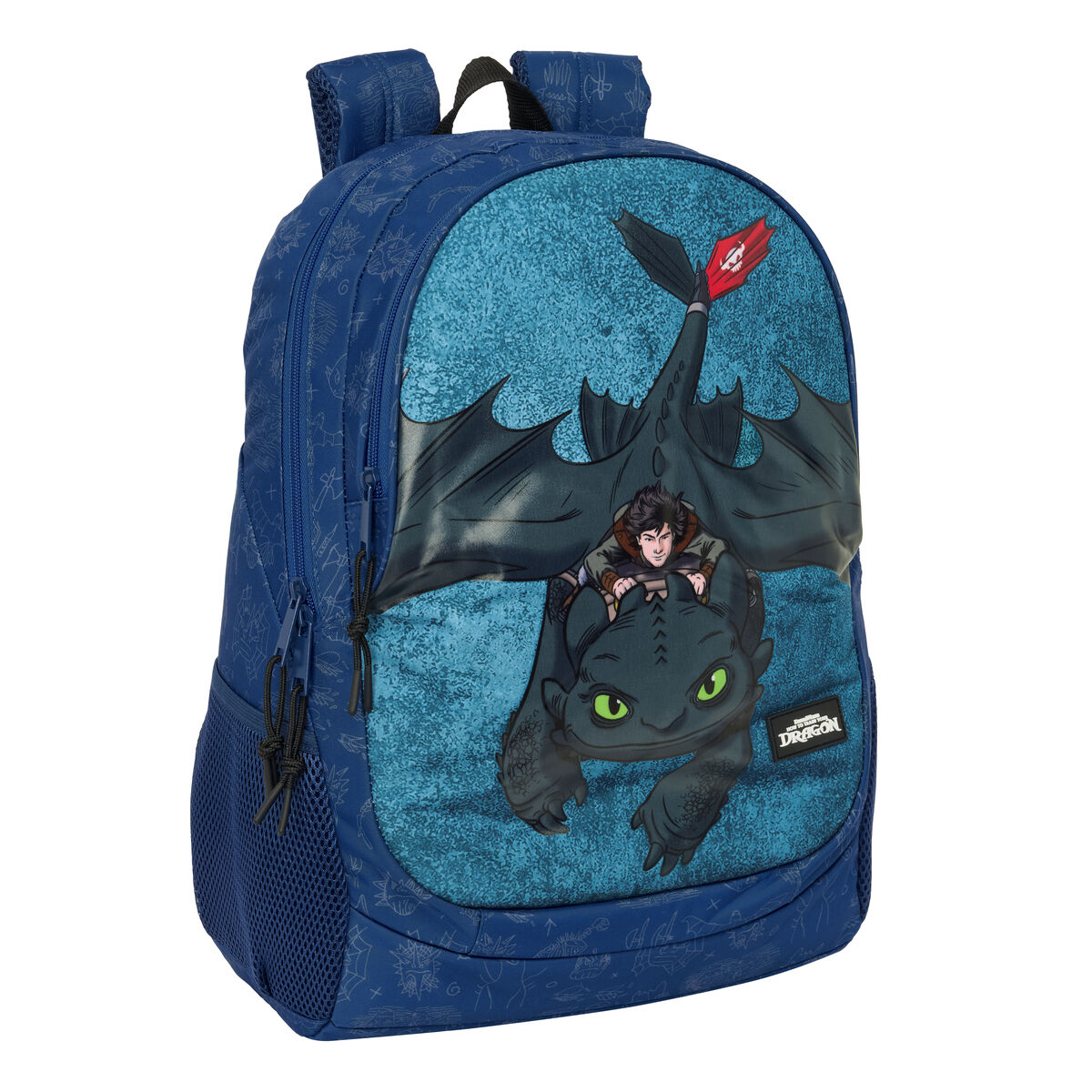 Skolryggsäck How to Train Your Dragon Mörkblå 32 x 44 x 16 cm