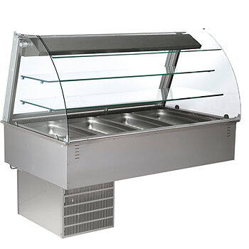 Drop-in öppet kylda ventilerade display, utan kylaggregat, 4x GN 1/1