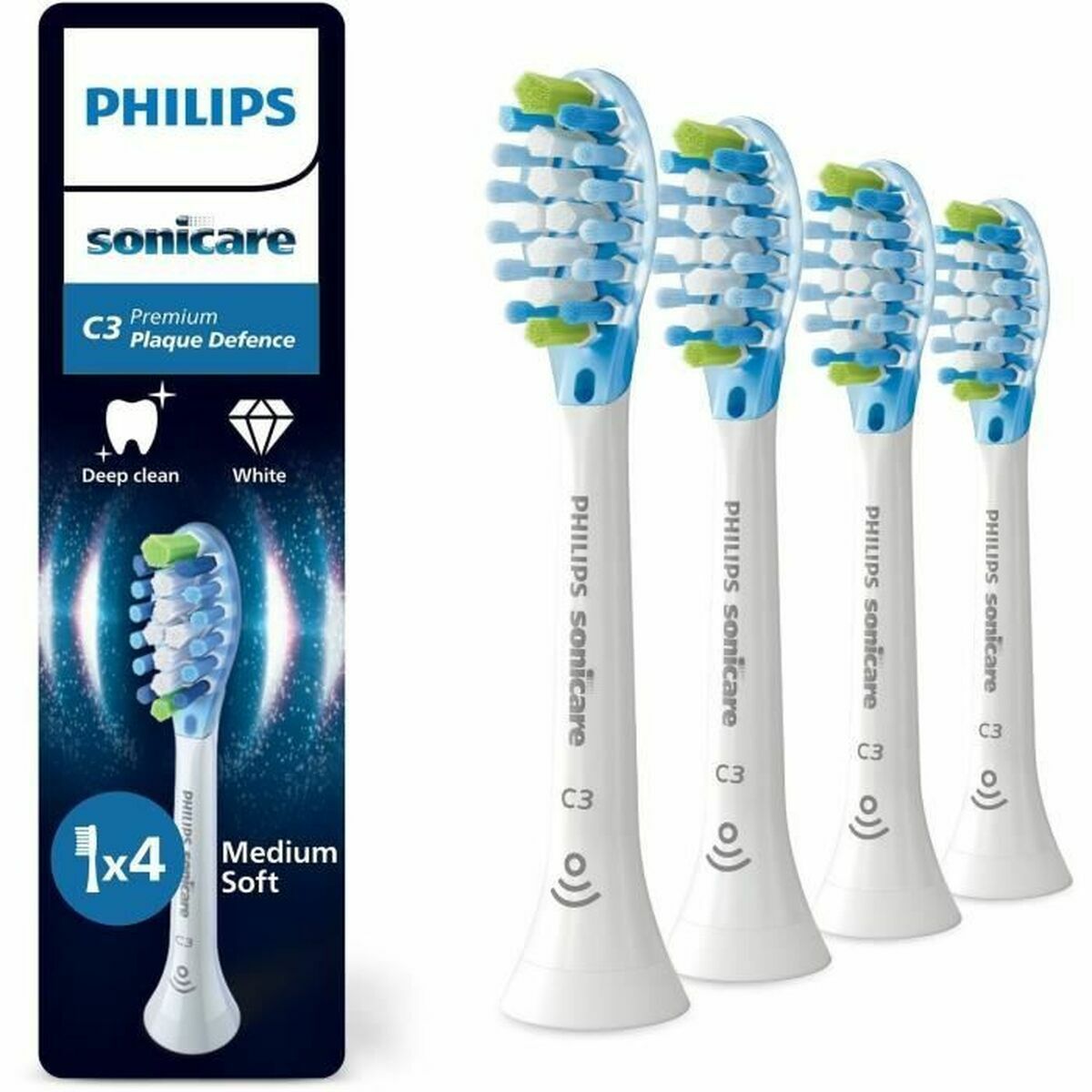 Tandborsthuvud Philips Vit 4 antal