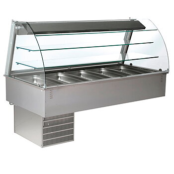 Drop-in stängd kylda ventilerade display, 5x GN 1/1