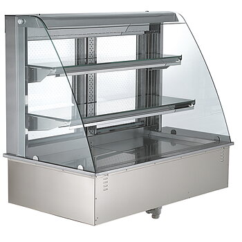 Drop-in öppet kylda ventilerade display med fjärrkontroll kylaggregat, 3x GN 1/1