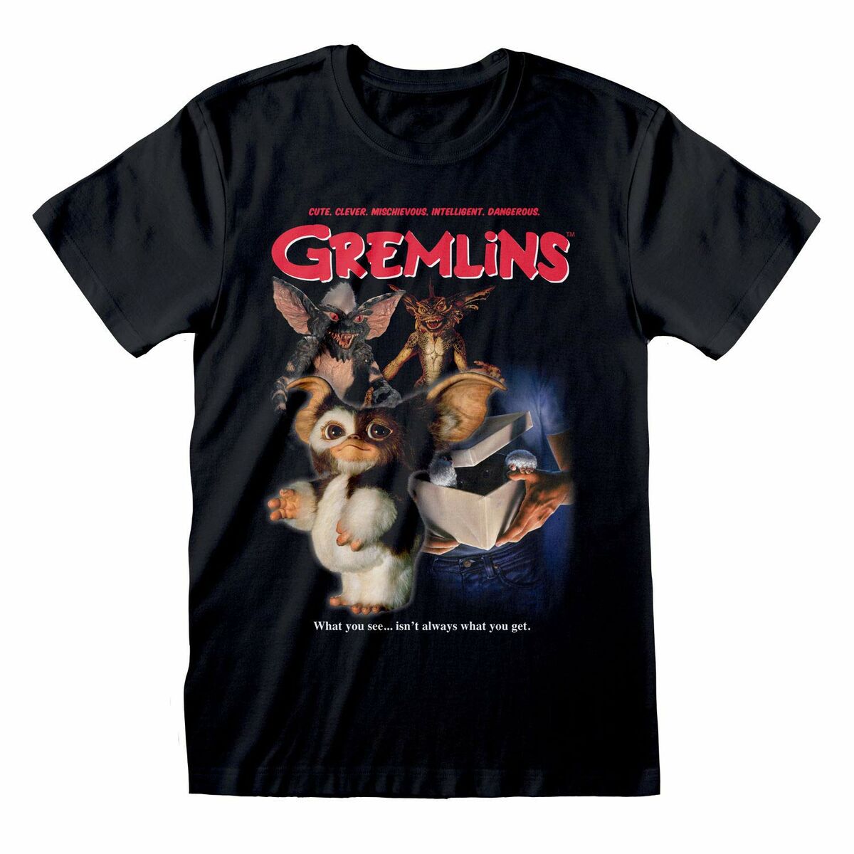 T-shirt med kortärm Gremlins Homeage Style Svart Unisex - 2