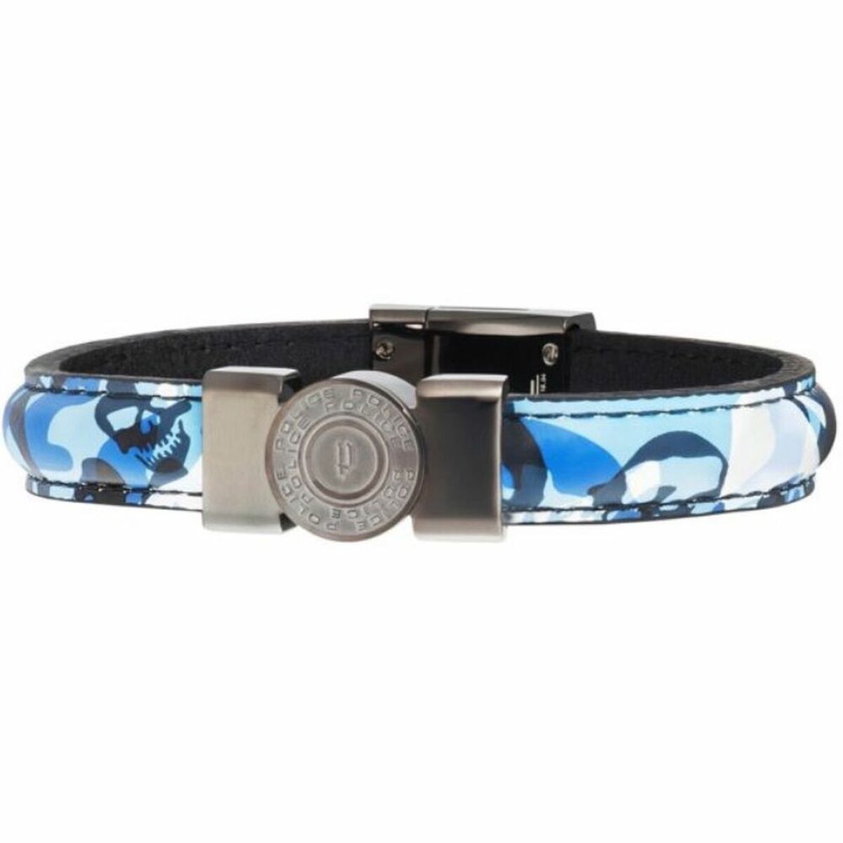 Herrarmband Police PJ25556BLU03S Läder 17 cm