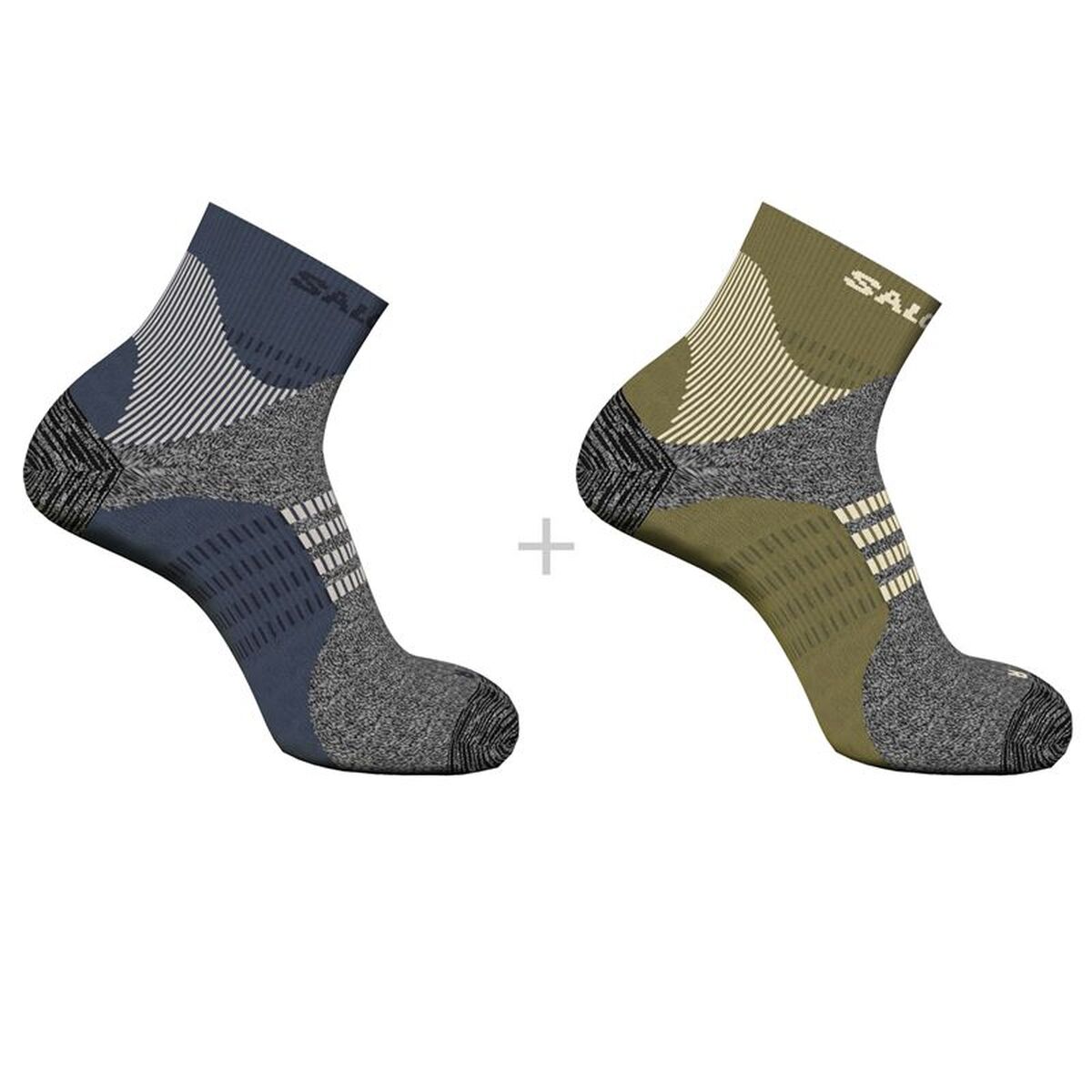 Sportstrumpor Salomon X Ultra Access Quarter Oliv 2 par