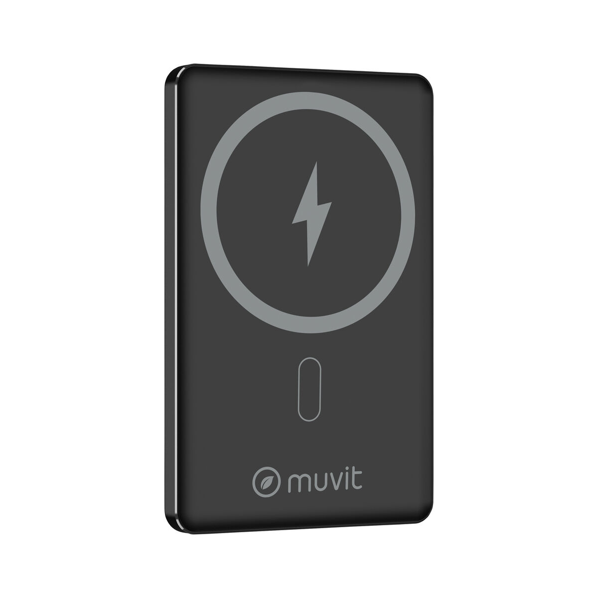 Powerbank Muvit for Change Svart Aluminium 5000 mAh