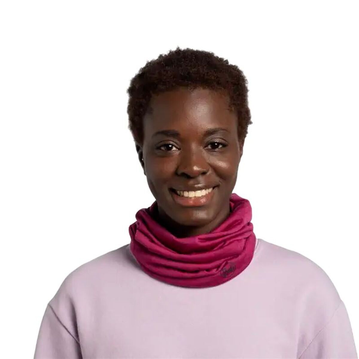 Nackvärmare Buff Merino Lightweight Solid Magenta Brun - 2