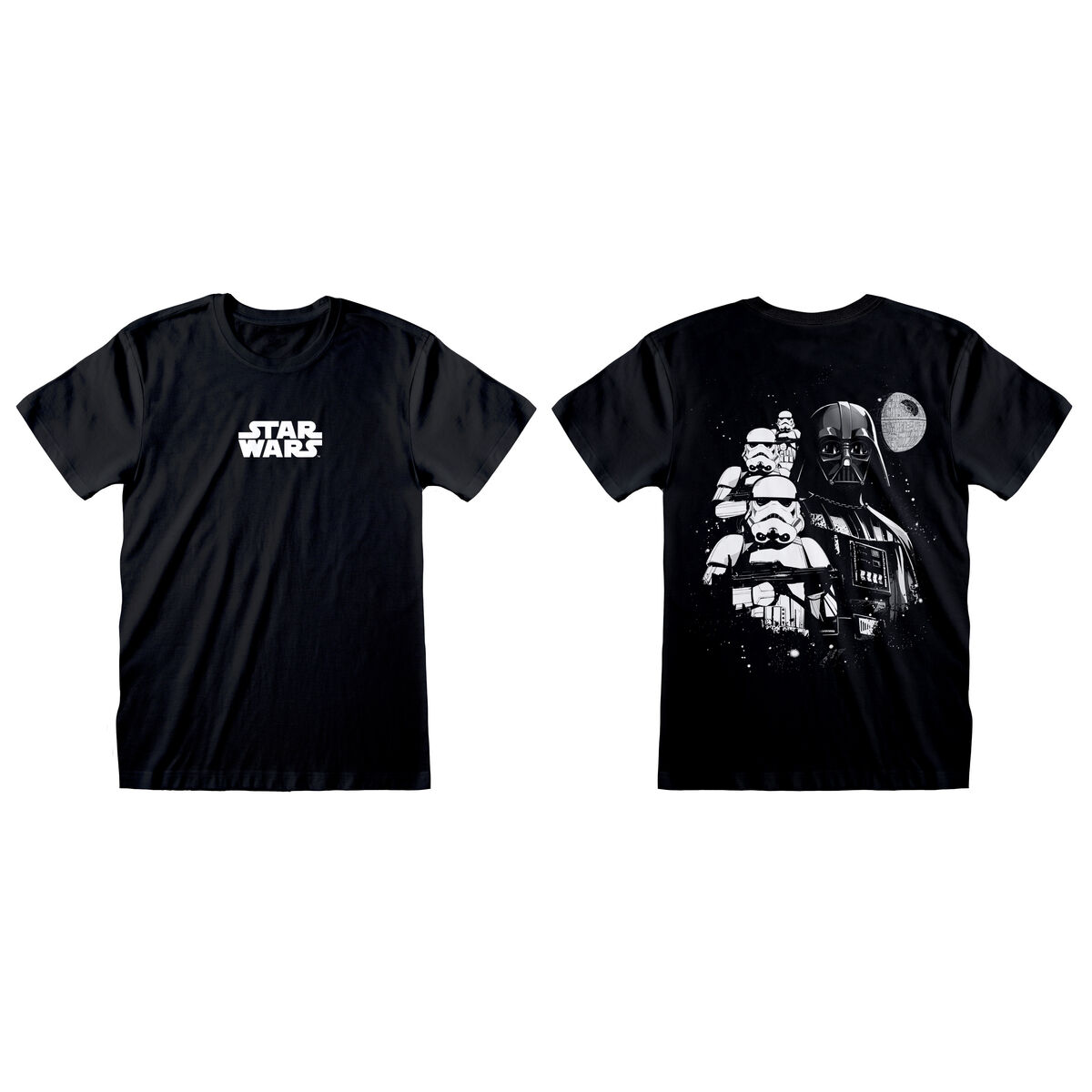 T-shirt med kortärm Star Wars Collage Svart Unisex