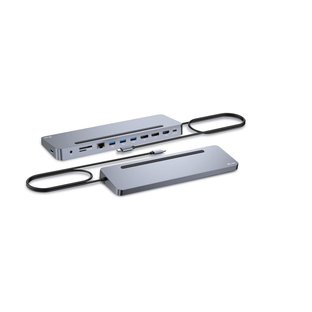 USB-HUB-C i-Tec C31FLAT2PDPRO Silvrig