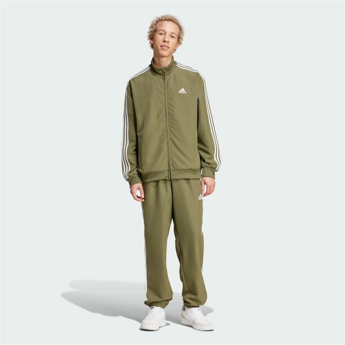 Träningsoverall Adidas Basic 3S Woven Grön Män - 2