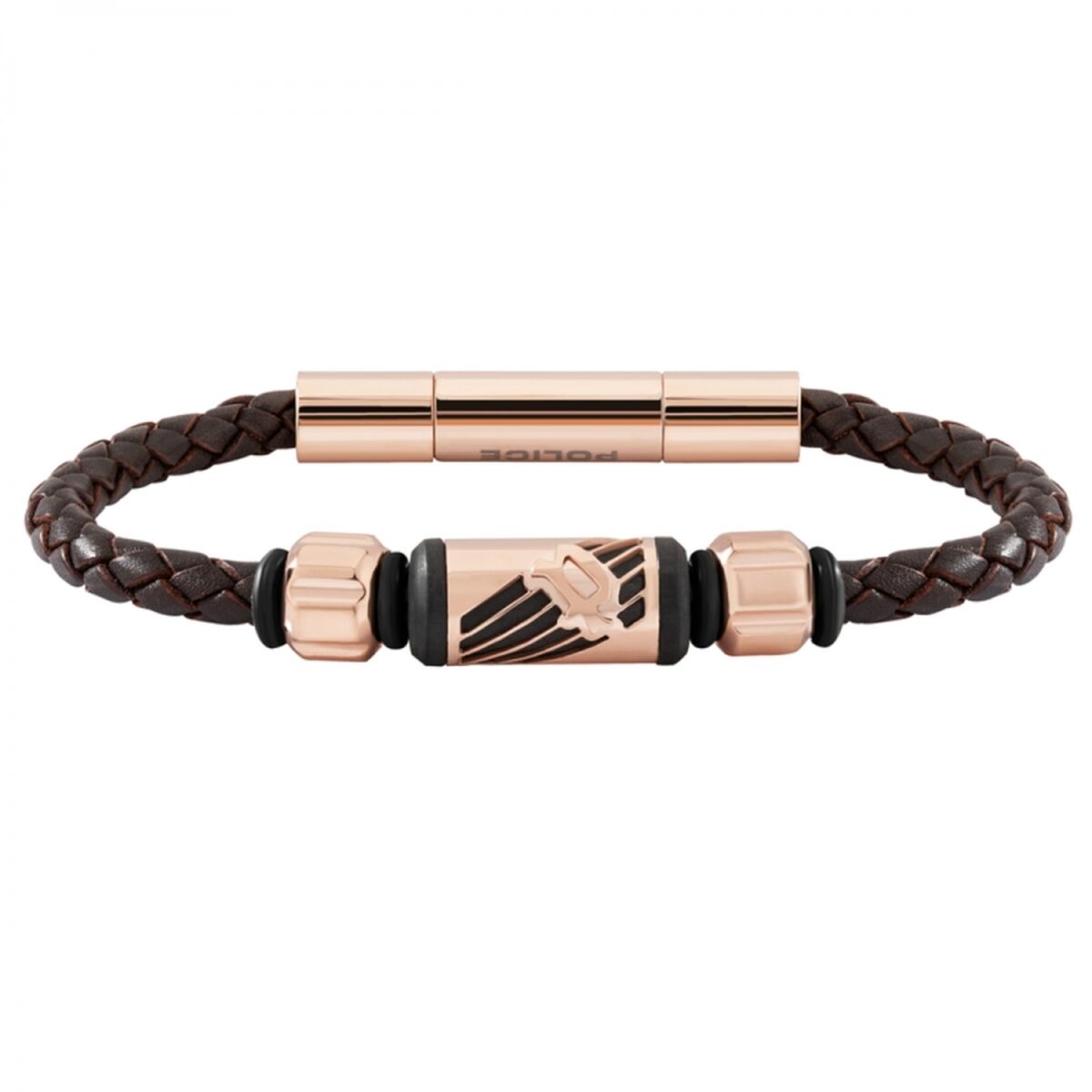 Herrarmband Police PJ26466BLC03A Läder 19 cm