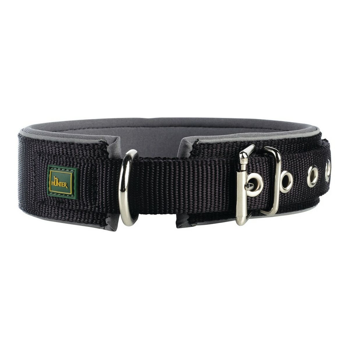 Hundhalsband Hunter Neoprene Reflect Svart