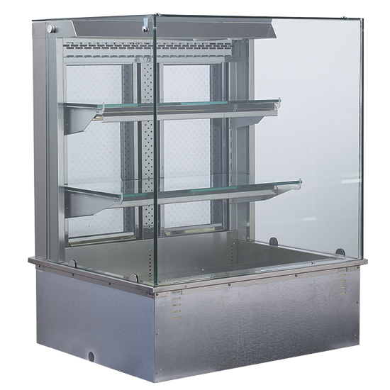 Drop-in stängd kylda ventilerade display, utan kylaggregat, 5x GN 1/1