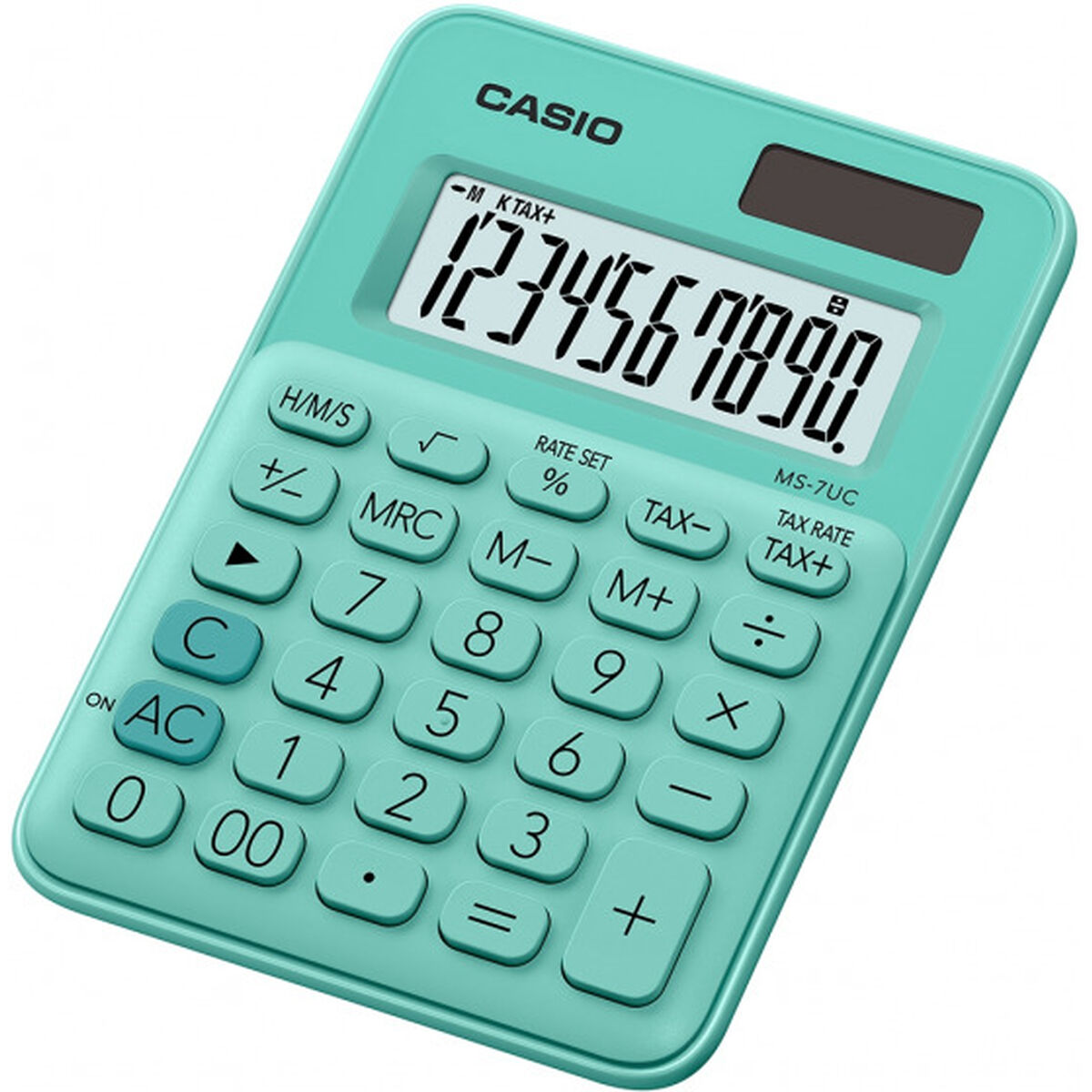 Kalkylator Casio MS-7UC-GN Grön Plast