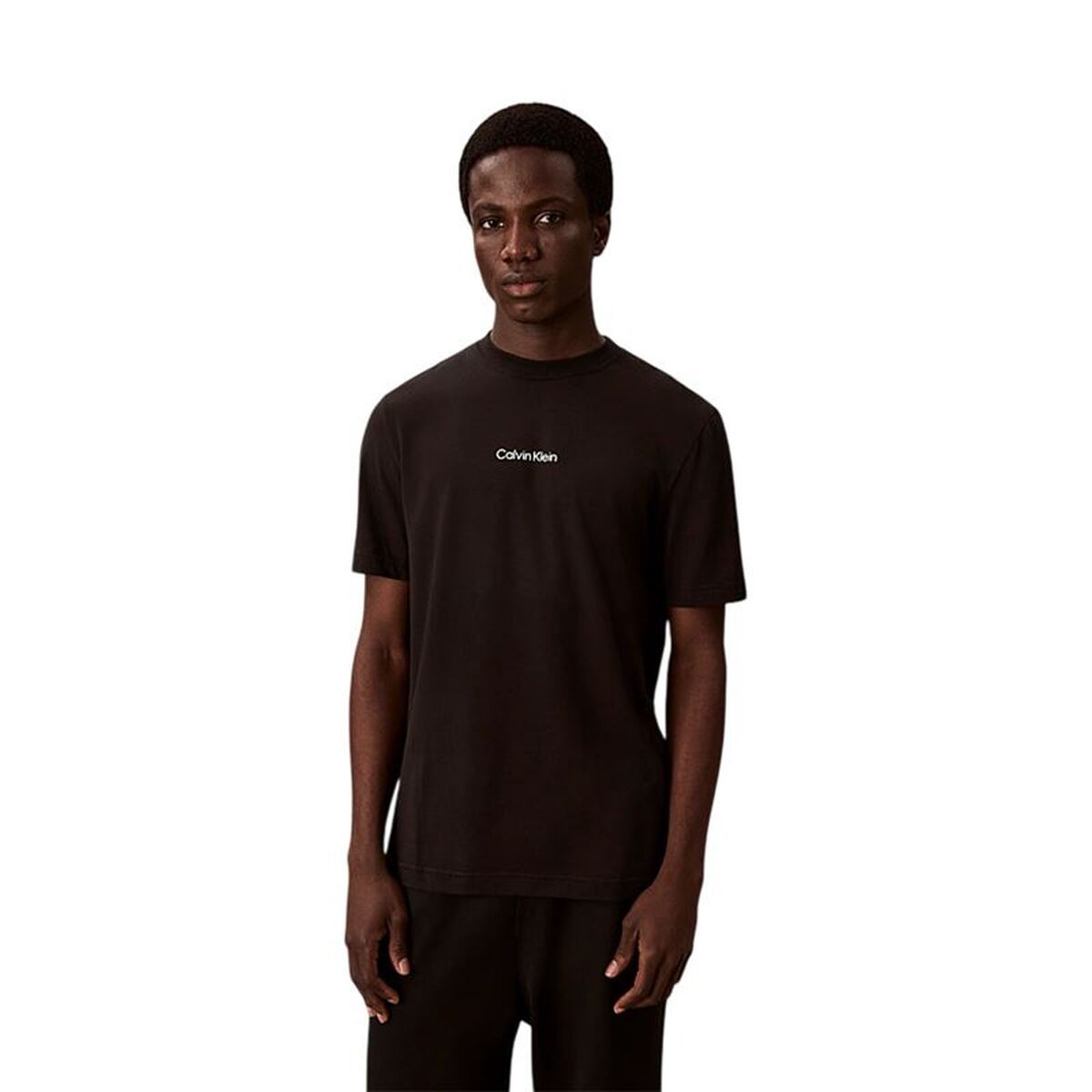 T-shirt med kortärm Herr Calvin Klein Svart