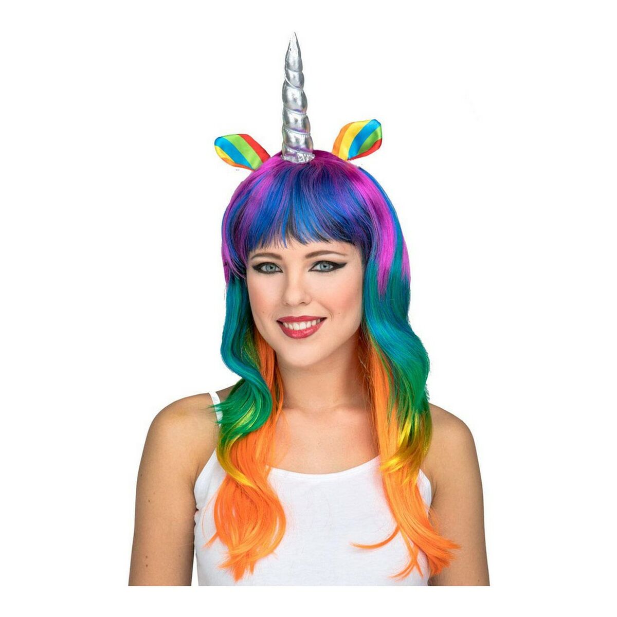 Peruk My Other Me Multicolour Enhörning