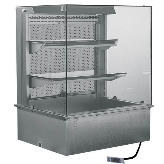 Drop-in solid tillbaka kylda ventilerade display, 4x GN 1/1