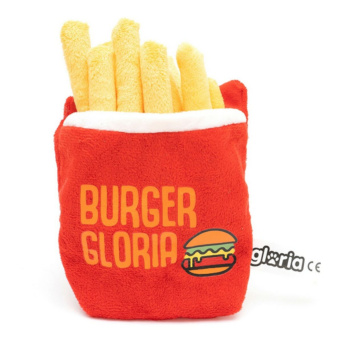 Mjuk leksak för hundar Gloria Röd Polyester polypropen Pommes frites