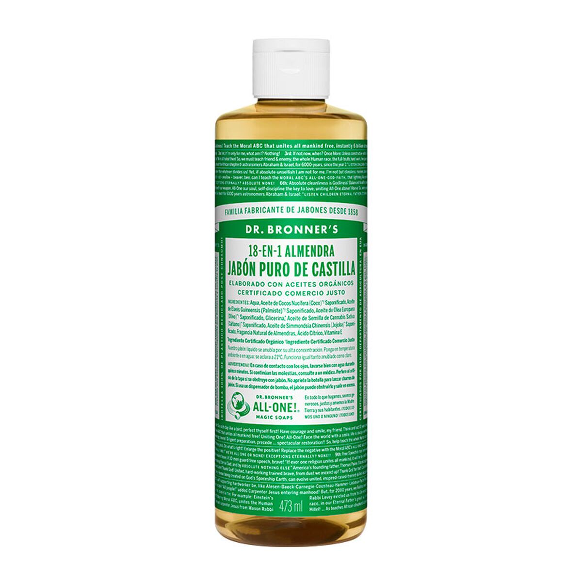 Flytande tvål Dr Bronner's 18 in 1 Almendra 475 ml