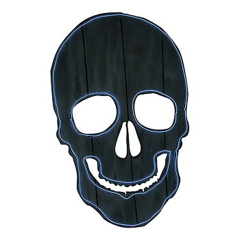 Skalle My Other Me Halloweendekorationer Neon Ljussilhuett