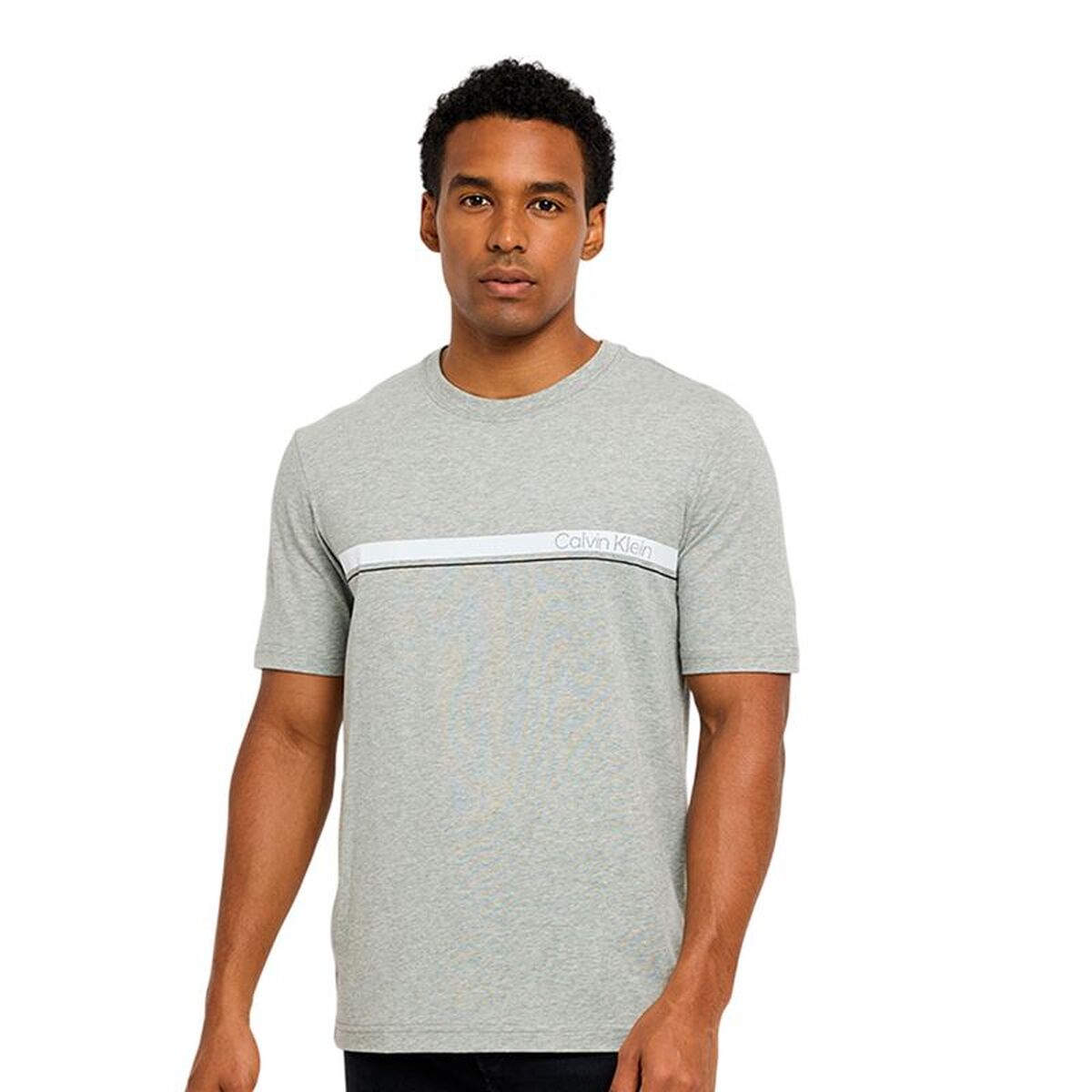 T-shirt med kortärm Herr Calvin Klein Ljusgrå