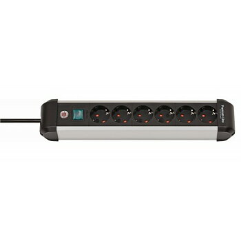 Förgreningslist 6 Tomas med Brytare Brennenstuhl Premium-Alu-Line 3500 W (3 m)