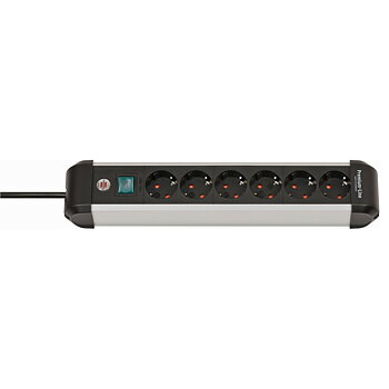 Förgreningslist 6 Tomas med Brytare Brennenstuhl Premium-Alu-Line 3500 W (3 m)