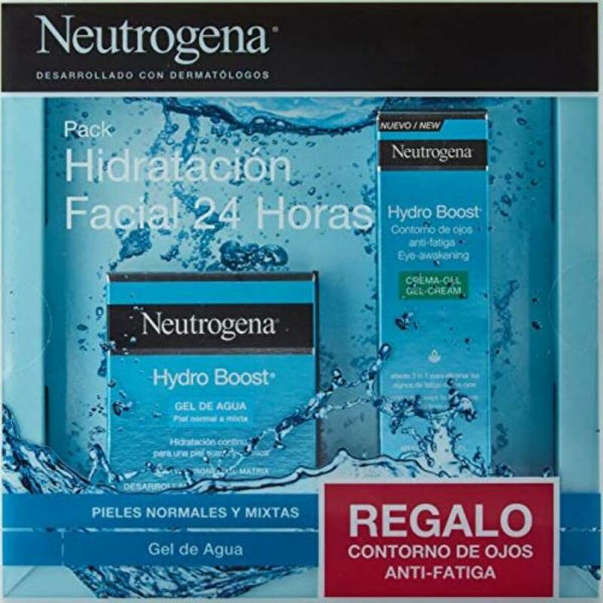 Unisex skönhetsset Neutrogena Hydro Boost Gel De Agua Facial 15 ml Gel 2 Delar