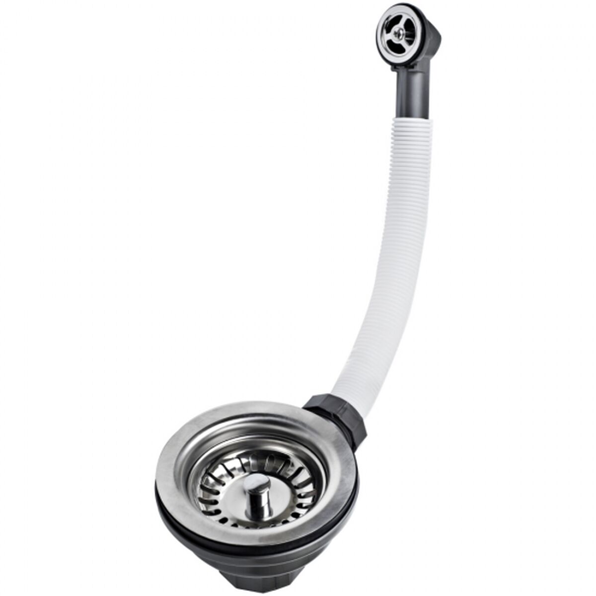 Ventil med Flexibelt Bräddavlopp för Handfat Teka 61001302 Silver Rostfritt stål