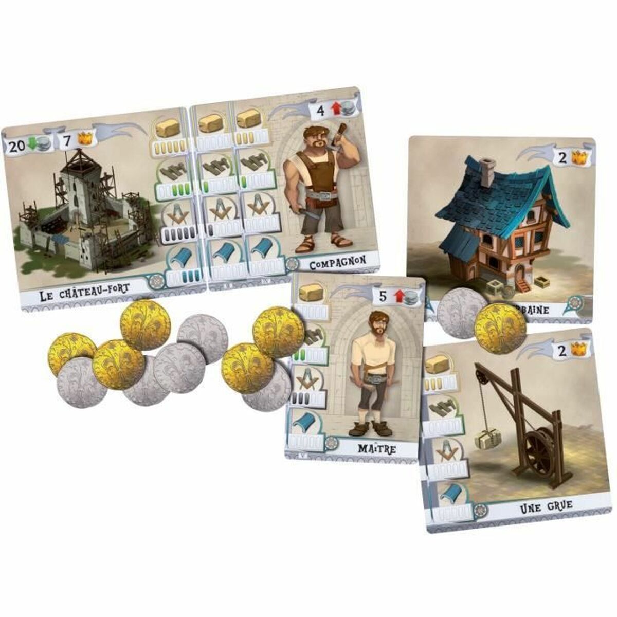 Sällskapsspel Asmodee Bâtisseurs (Les) : Moyen âge 13 x 5 x 13 cm - 2