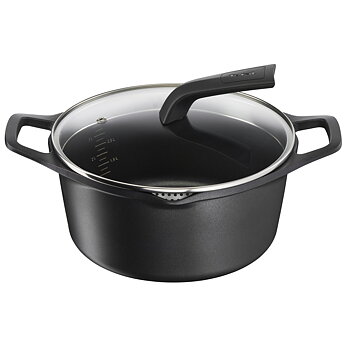 Kastrull med lock Tefal E2494644 Svart Ø 24 cm