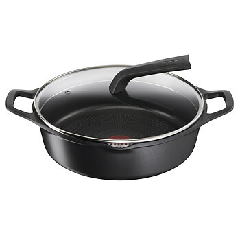 Kastrull med lock Tefal E2497244 Svart Ø 28 cm
