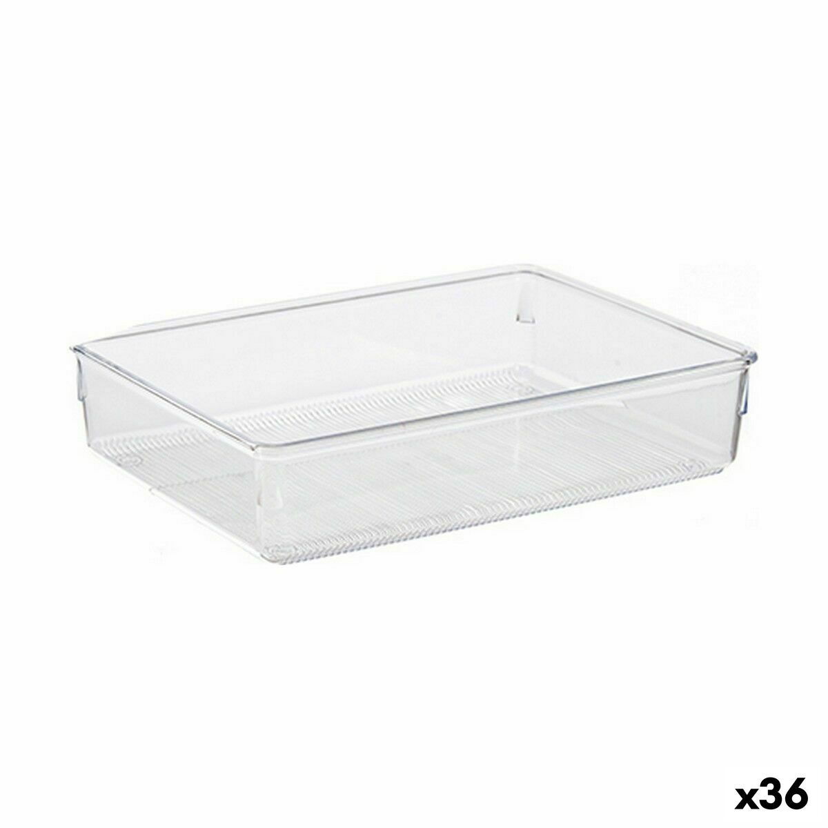 Flerfunktionell förvaring Transparent Plast 24 x 5,5 x 15,8 cm Flera användningsområden (36 antal)
